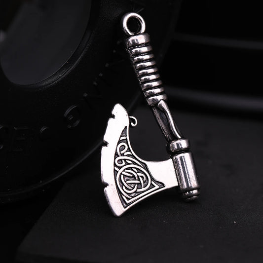 Teamer Viking Axe Slavic Charm Pendants Amulet Symbol Perun Men DIY Religious Celtics Knot Charms Accessories for Jewelry Making