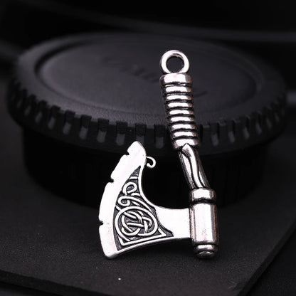 Teamer Viking Axe Slavic Charm Pendants Amulet Symbol Perun Men DIY Religious Celtics Knot Charms Accessories for Jewelry Making