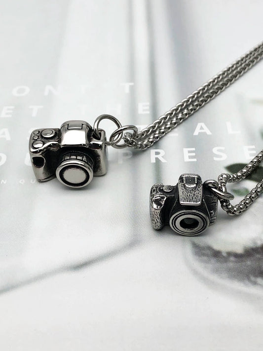 Necklace Female Retro Titanium Steel SLR Pendant Camera