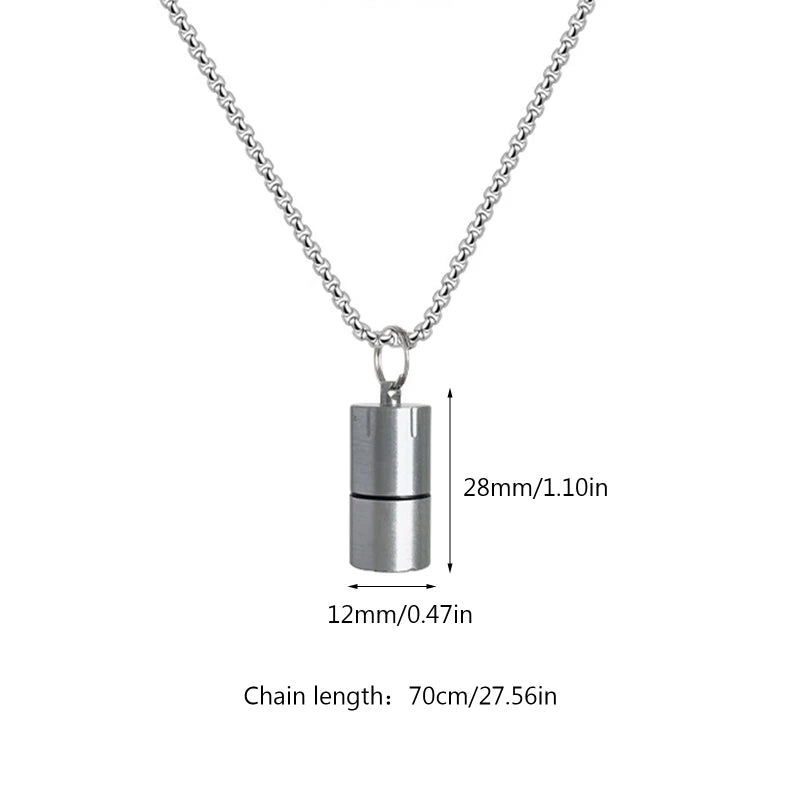 for Creative Mini Case Necklace for Titanium Steel Pendant Chain Hip Hop Party Jewelry Gift Lighters Pendant