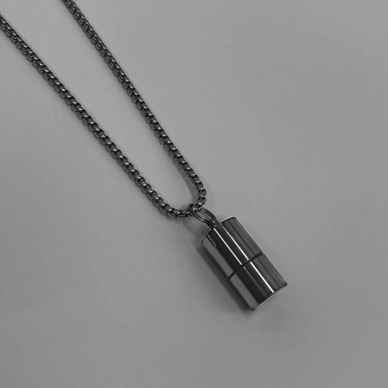 for Creative Mini Case Necklace for Titanium Steel Pendant Chain Hip Hop Party Jewelry Gift Lighters Pendant