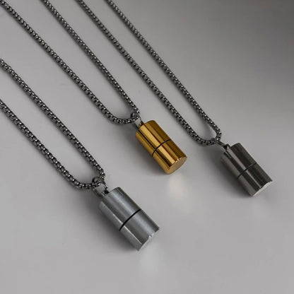 for Creative Mini Case Necklace for Titanium Steel Pendant Chain Hip Hop Party Jewelry Gift Lighters Pendant